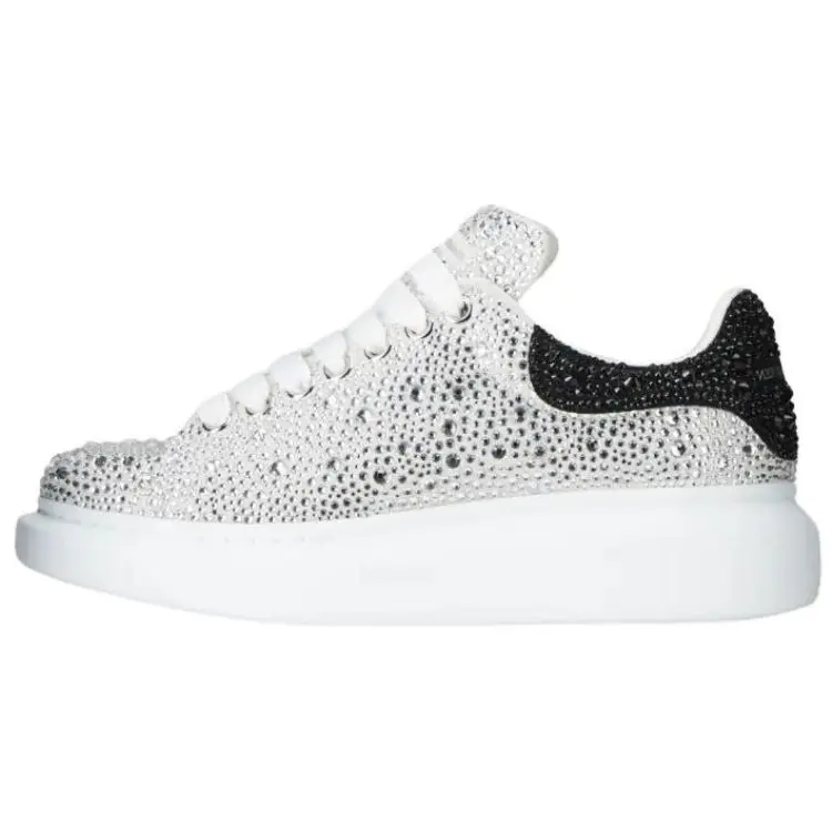 Alexander McQueen Oversized Pink Diamond Casual Low-Top Fashion Sneakers for Men Verifiable, with credentials and supporting global authentication