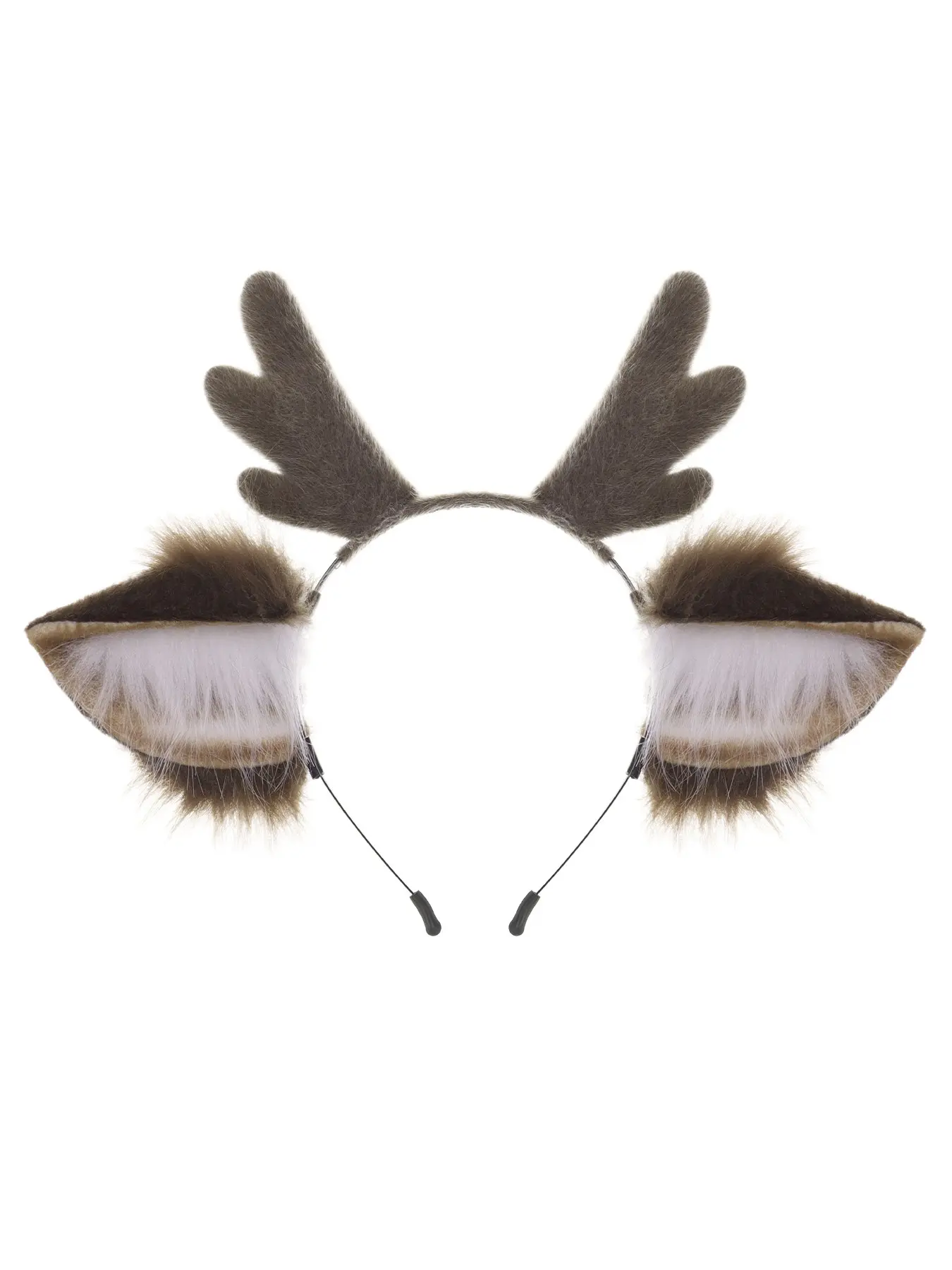 Christmas Deer Antler Headband, Cute Plush Deer Ear Hair Accessory, Cosplay Realistic Animal Ears Headband, Handmade Decorative Item