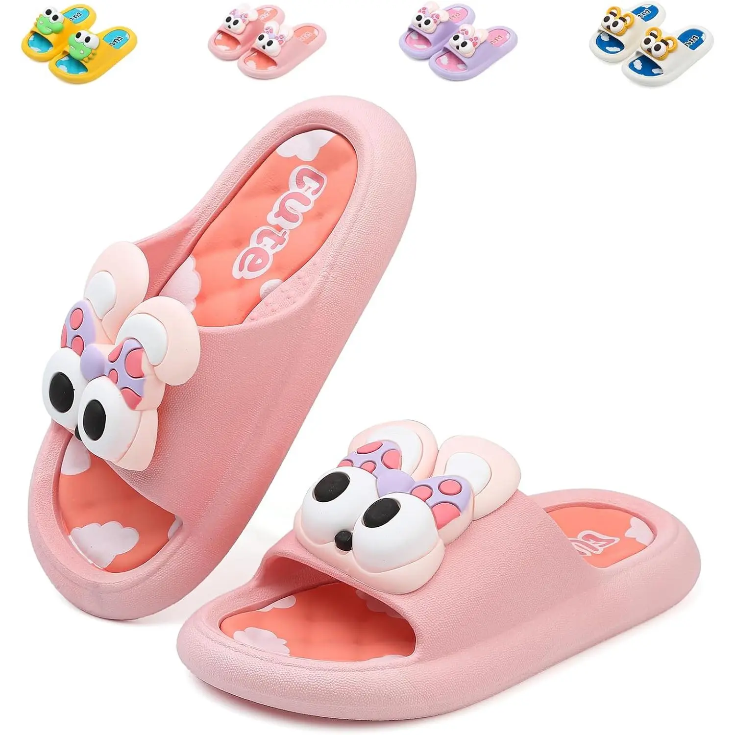Toddlers' & Little Kids' Cartoon Fish Slide Sandals, Non-Slip Soft-Sole Water Shoes for Beach & Pool Use, No, No Warning Applicable