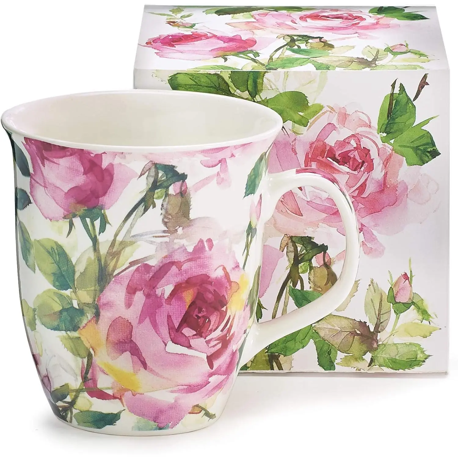 Burton & Burton 9726810 Porcelain Mug  Roses,16oz