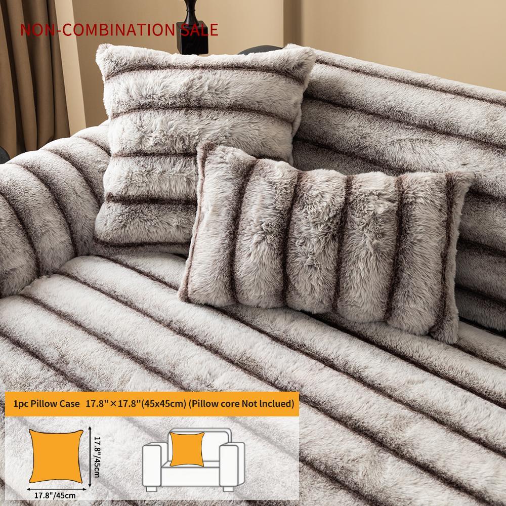 Modern Soft Plush Sofa Cover, Couch Slipcover, 1-Count Non-Slip Comfortable Sofa Cushion Cover and Pillowcase without Filler, Sofa Protector for Home Living Room, Bedroom and Hotel