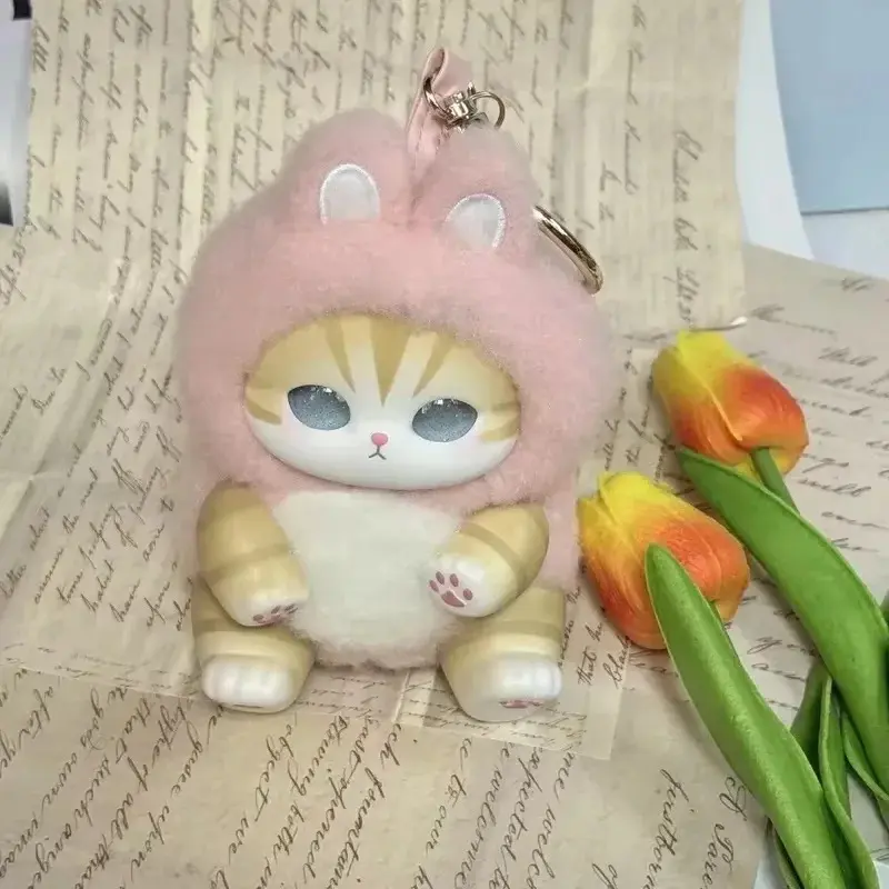 New Kawaii Mofusand Vinyl Series Toys Shark Cat Surprised Box Toy Ornaments For Kids Birthday Girl Gift Pendant Replica