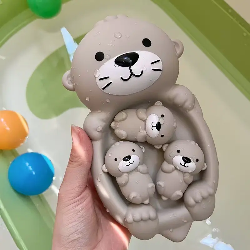No-Hole Design Bath Toy Set, Cute Shape Bathtub Toys, Pool Game Toys, Shower and Pool Party Birthday Gifts, Bath Toy Gift