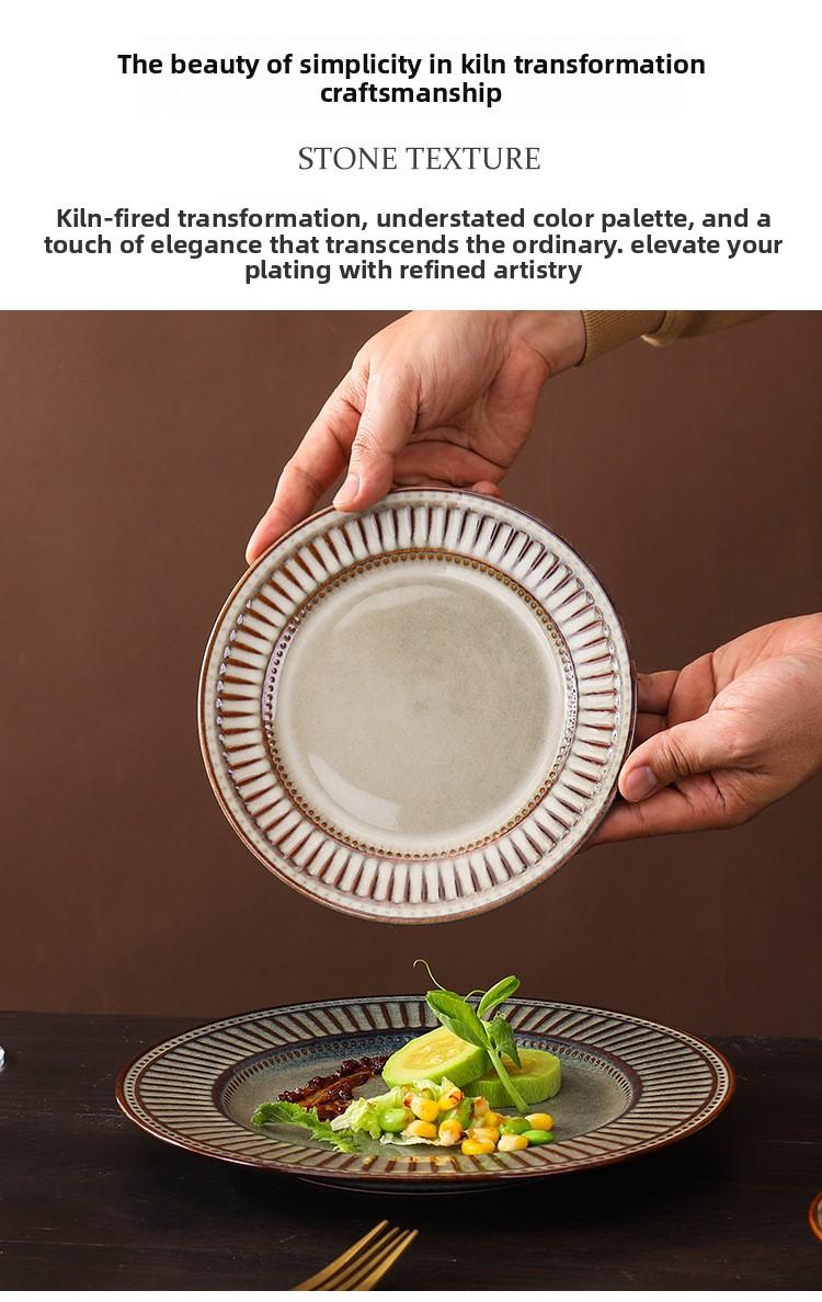 Ceramic cup latte art coffee cup and saucer set for couples, vintage style coffee cup, Japanese ins light luxury retro