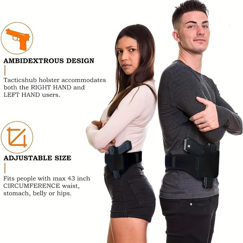 Premium Rubber 3R Holster - Adjustable Underarm Design, Suitable for Subcompact and Compact Handguns (S&W Bodyguard, M&P Shield 9mm, 19/26/42/43, LCP/LC9, Sig P365) - Comfortable Dual-use, Unisex, Concealed Style - Durable Polyester Fabric, Classic Style,