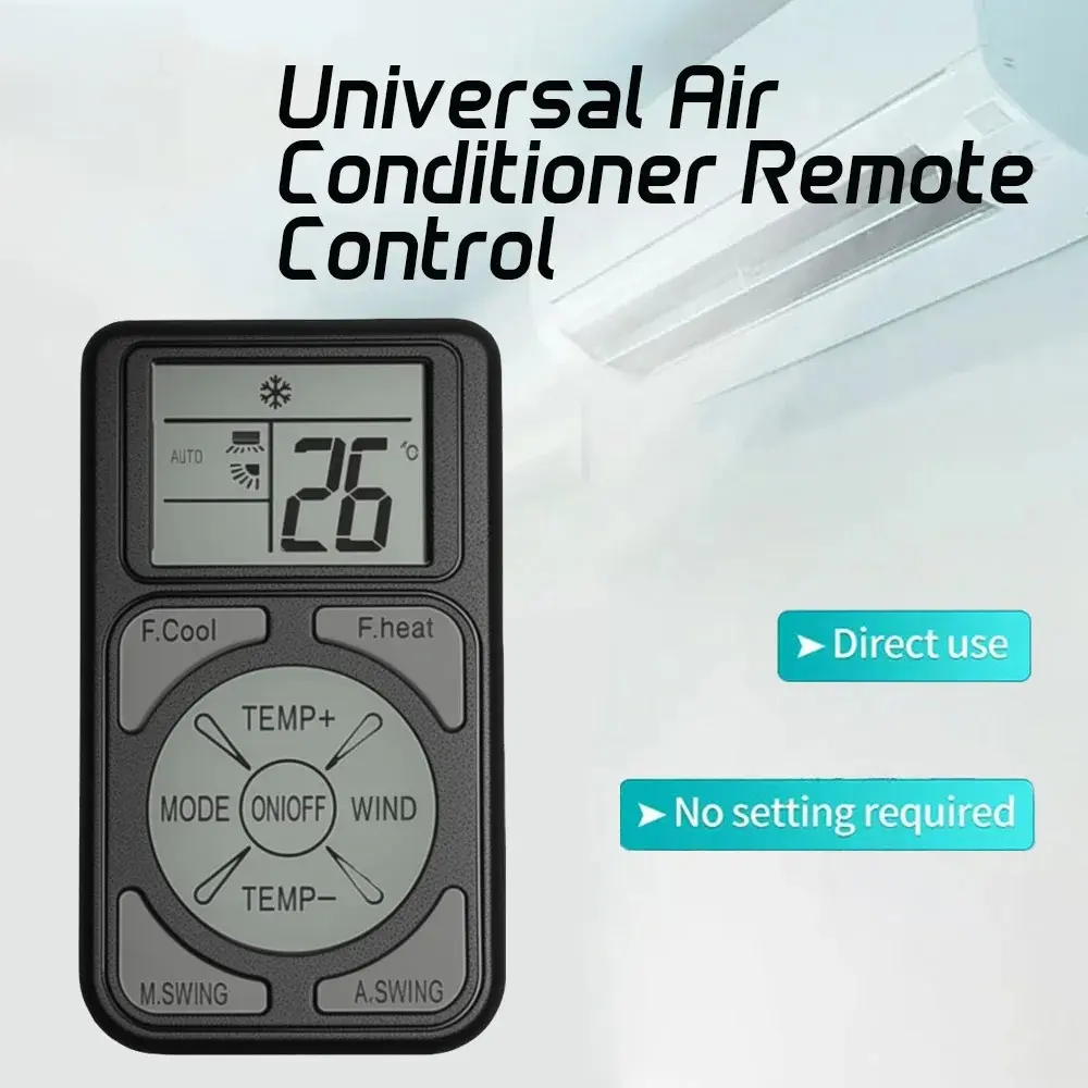 Q58 Model Mini Portable Universal A/C Remote Control - Compatible with All Major Air Conditioner Brands and Models, Direct Use