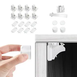 Vmaisi Adhesive Magnetic Cabinet Locks for Babies (10 Locks and 2 Keys)