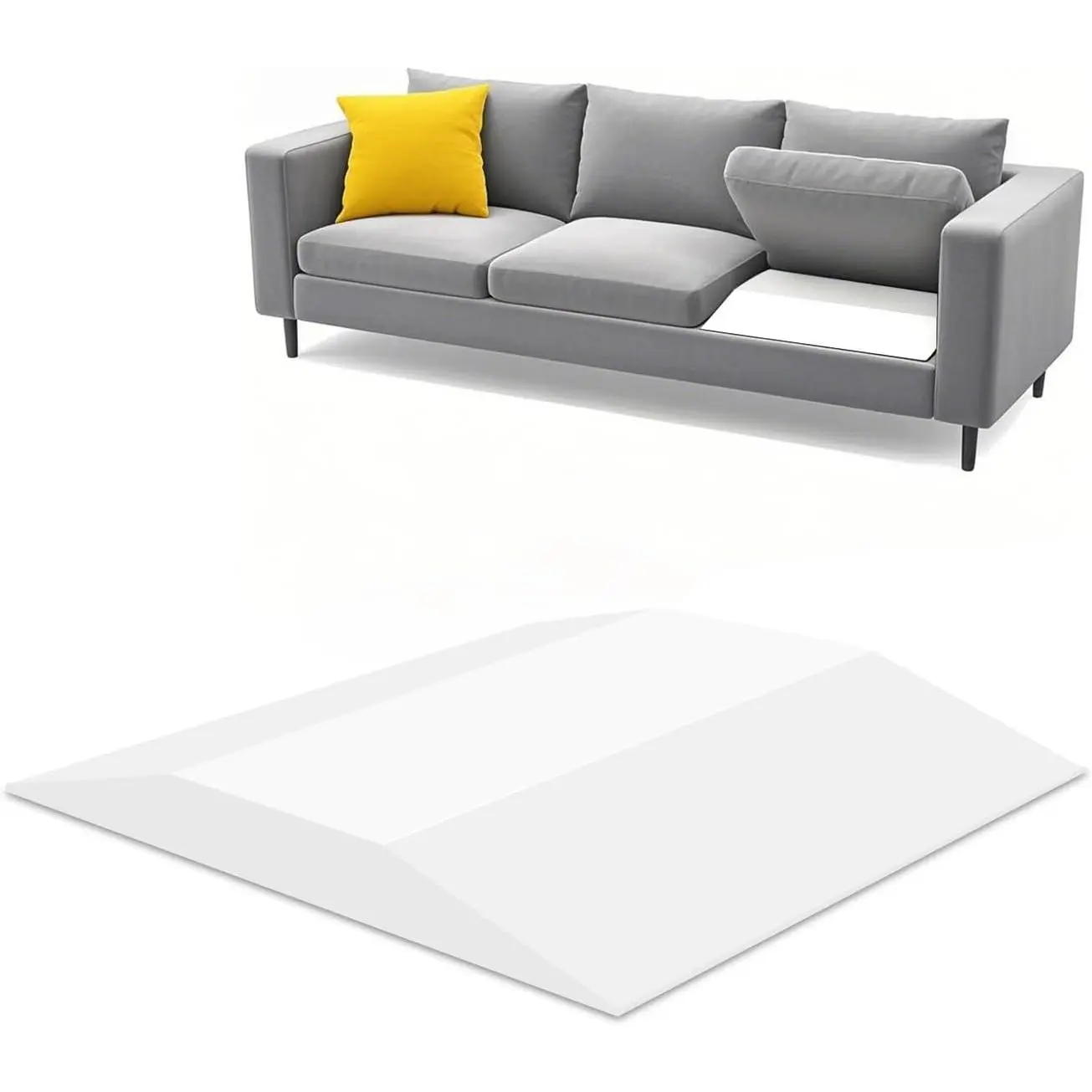 Couch Cushion for Sagging Seat 40D Trapezoid Sofa Furniture Seat Foam Sagging Repair 20"X 20" High Density Foam Sofa Cushion (1)