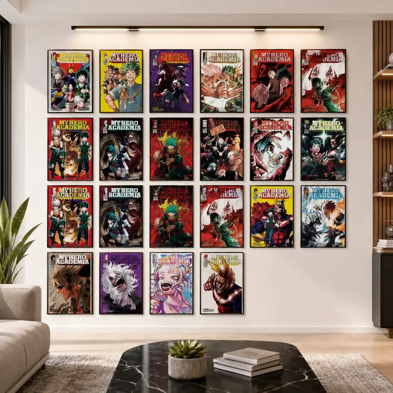 My Hero Academia Manga Posters – Anime Comic Art Prints, an Ideal Gift for Anime Fans and Hero Enthusiasts, Perfect for Bedroom, Game Room, Home Wall Decor, Anime Gifts, Comic Poster Collections, and Birthday Gifts.living bedroom wall