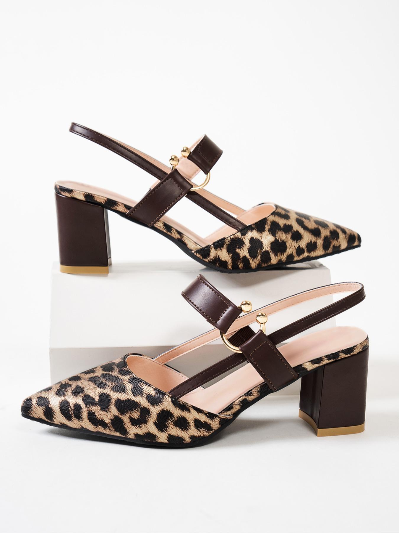 Fashionable Solid Color Slingback Heels, 1 Pair Elegant Pointed Toe Heels for Daily Wear, Casual Versatile Women's Shoes