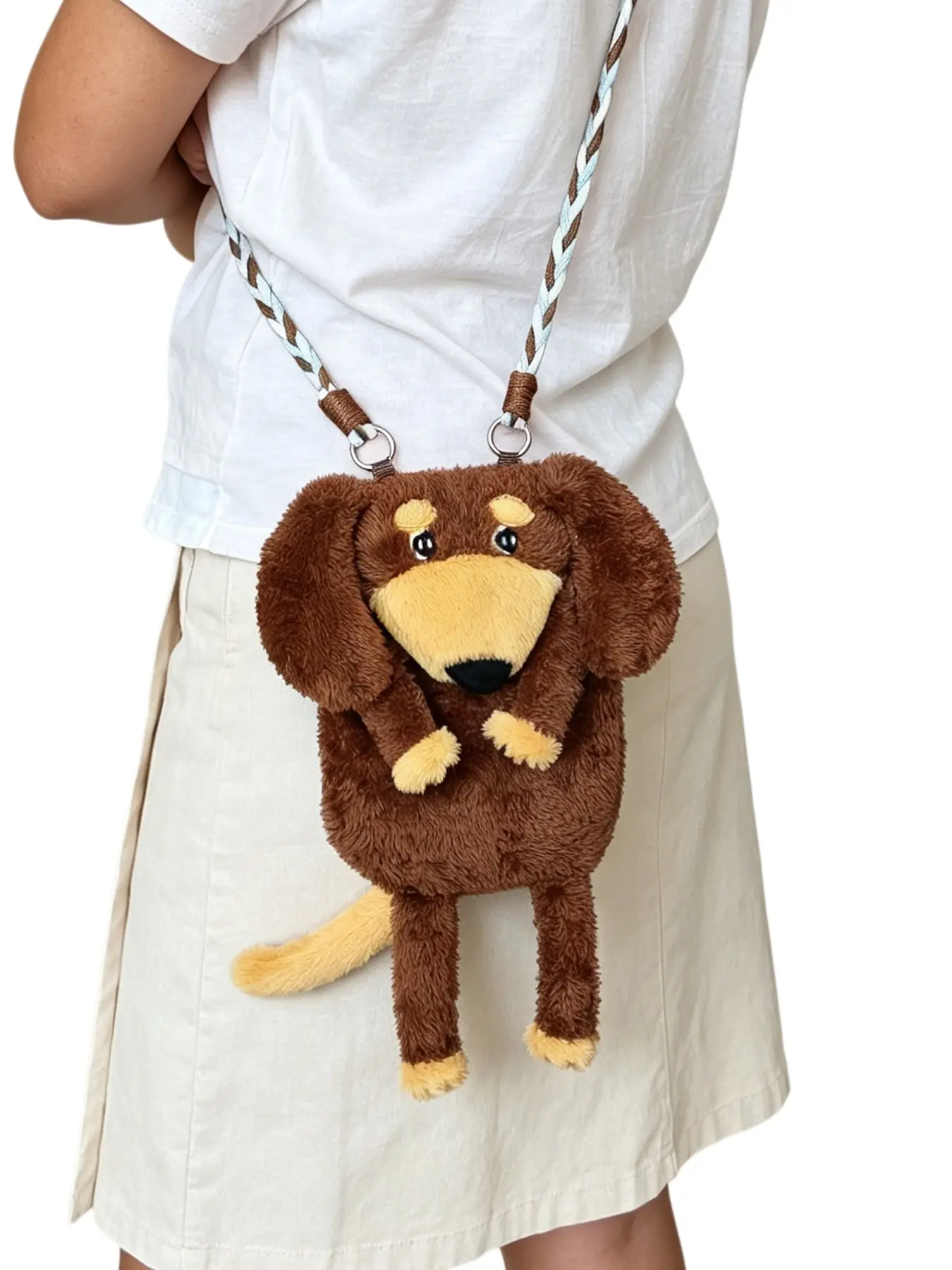 Creative Plush Weiner Dog Crossbody Bag, Women's Mini Storage Pouch, Phone Case, Personalized Coin Purse, Fun Shoulder Bag, Perfect for Travel, Parties, Gifts
