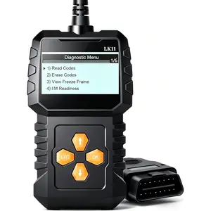 OBD2 Scanner Ease Setup Plug-Play: Clear Reset Engine Error Code Professional Code Reader Diagnostic Scan Tools with Freeze Frame/I/M Readiness for  Since 1996 & Newer - LK11