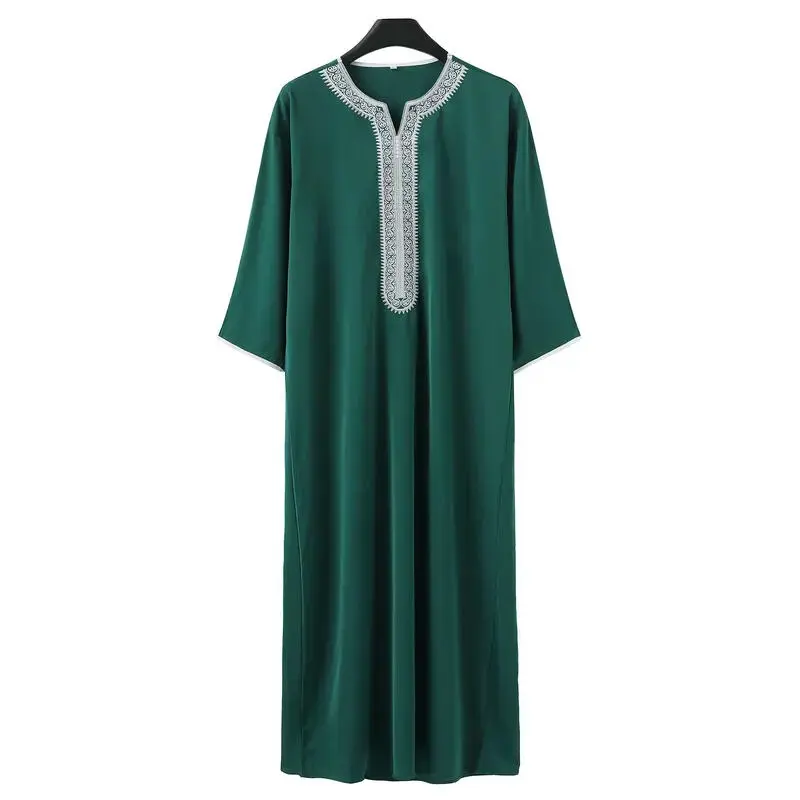 2025 new Arab sleeved embroidered red envelope men's Muslim long robe