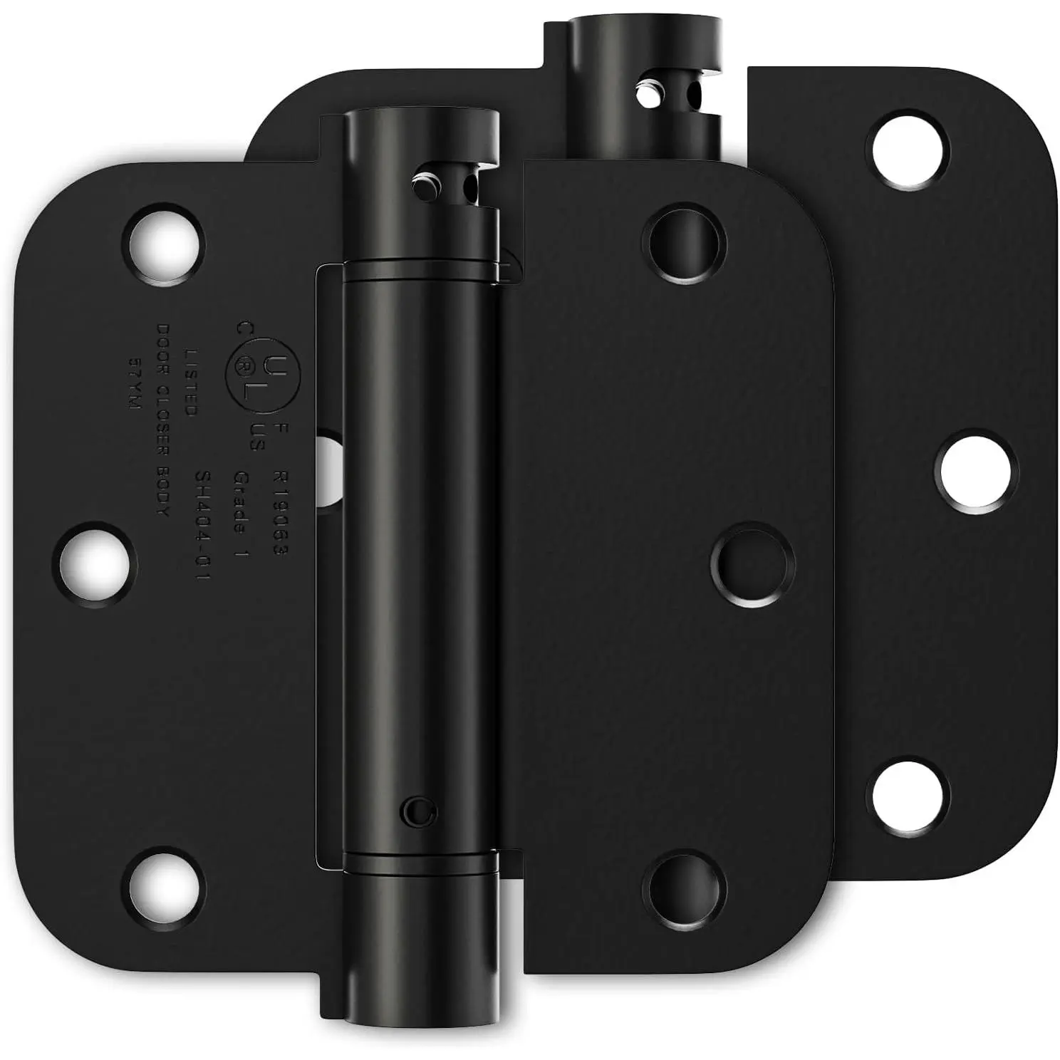 2 Pack Self Closing Door Hinges 3.5 Inch, Adjustable Tension | Spring  Door Hinges for Garage/Front/ Doors, 5/8'' Radius Corners, Fit Left/Right Hand Doors, UL Listed