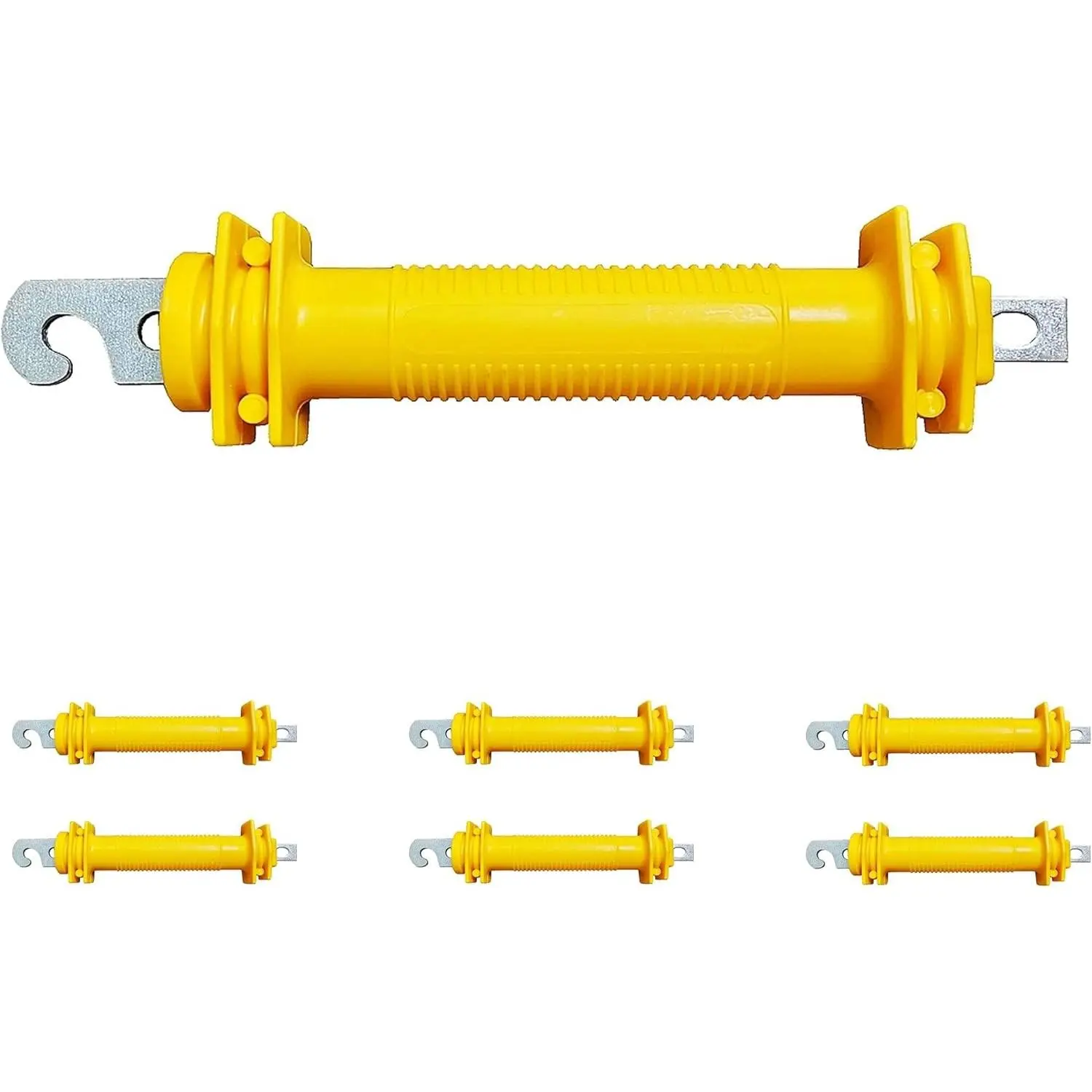 QMARK 6 Pack Yellow Electric Fence Gate Handles, Insulated Plastic & Rubber Handle