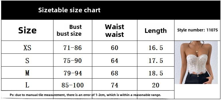 Women's Top Sexy Lace Eyelash Flower High Sense Underwear Bandeau Vest Womenswear Comfort Apricot Basic
