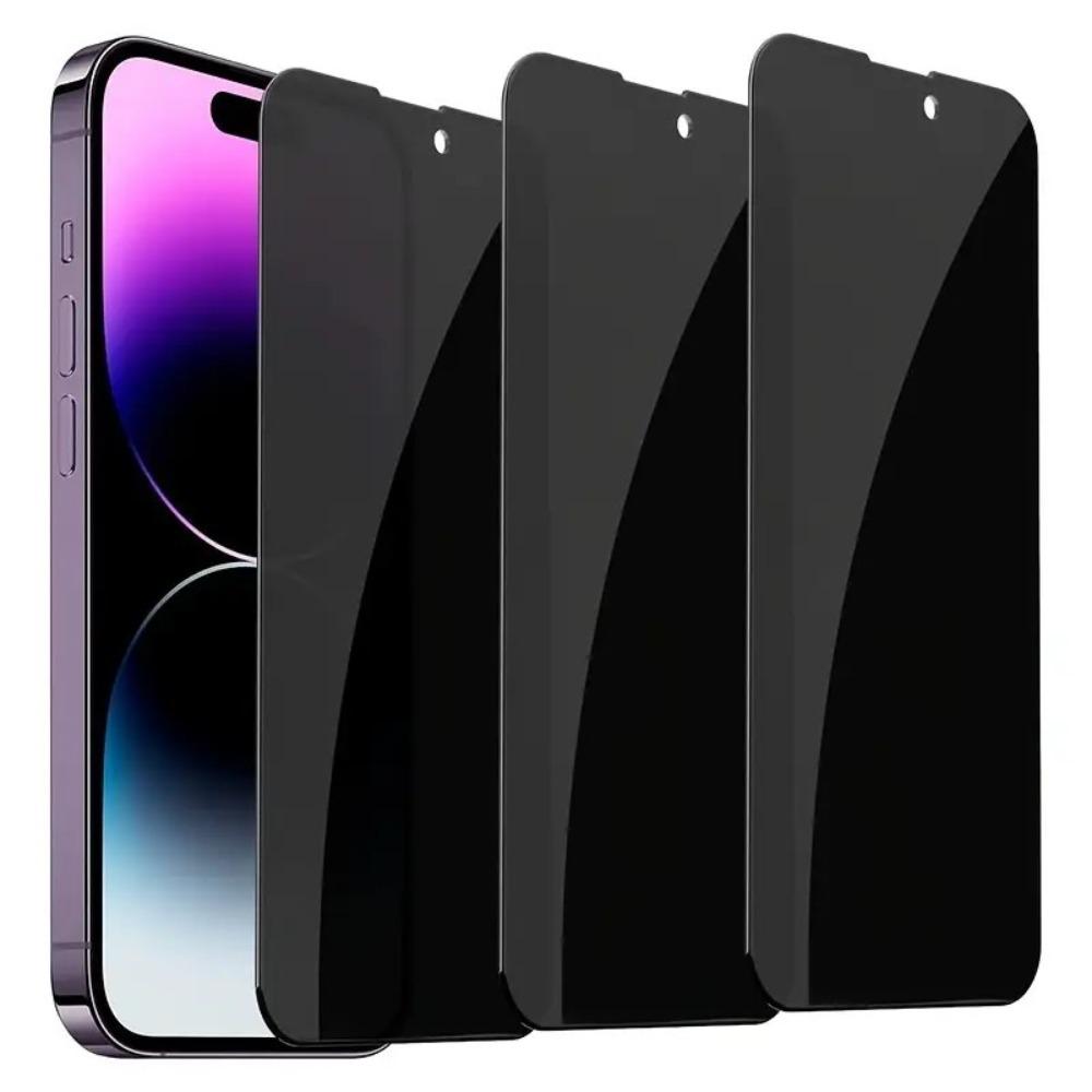 Privacy Screen Protector, 3 Counts Anti-spy Protective Tempered Glass Film, Phone Screen Protector Compatible with iPhone 16 15 14 13 12 11 Pro Max Plus X XS XR mini, Protection #TOP PICKS
