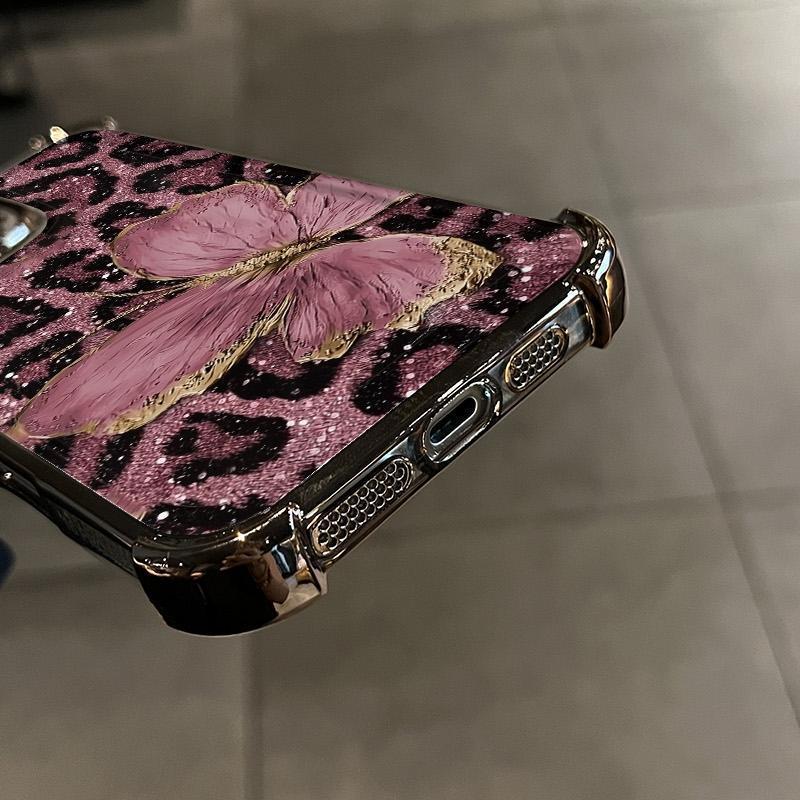 Darlingcase Pink Butterfly Pattern Anti-Drop TPU Case, For iPhone 17 Pro Max iPhone 16/15/14/13/12/11 Phone Case Full Camera Protection Slim Shockproof Mobile Phone Cover