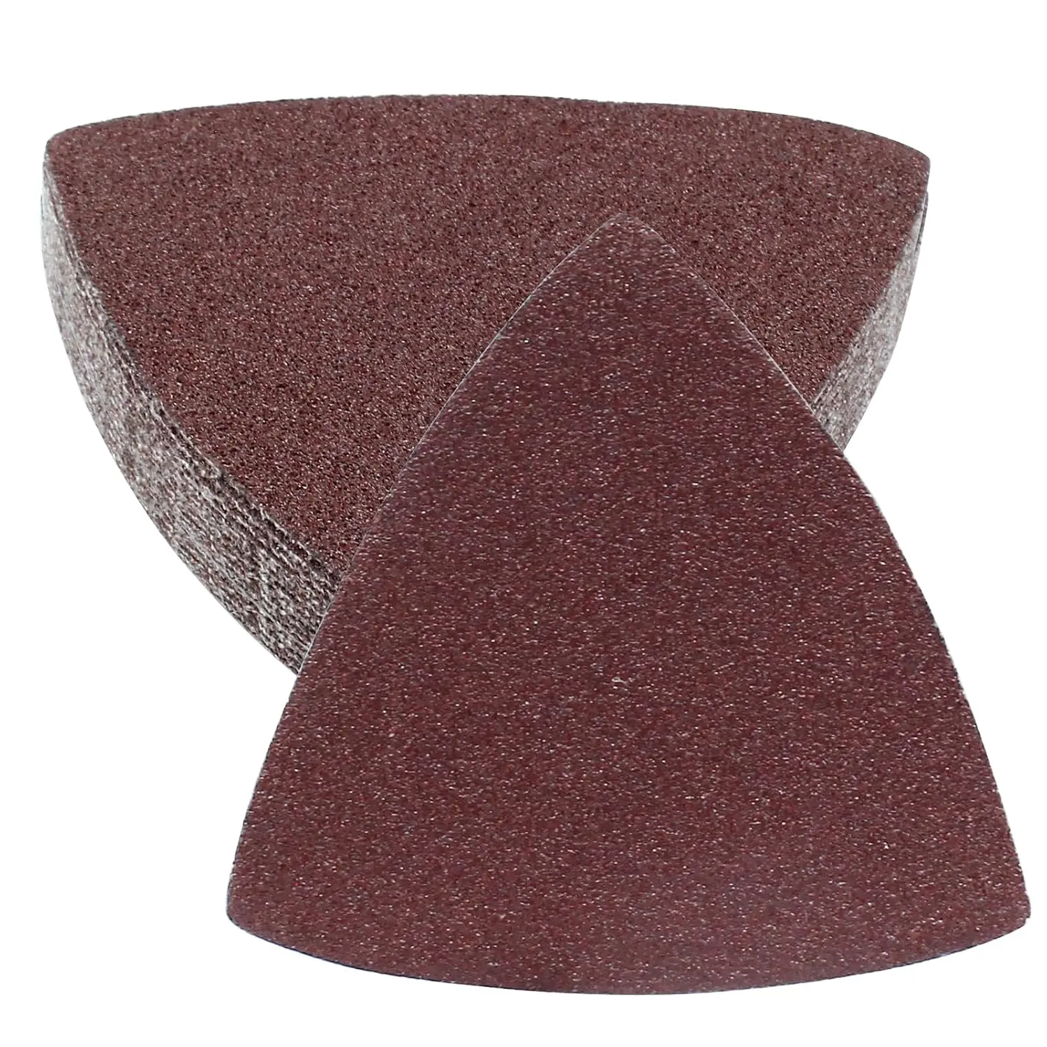 100 count Triangle Sanding Pads, 80mm, 80 Grit | Hook and Loop, Detail Sander Compatible