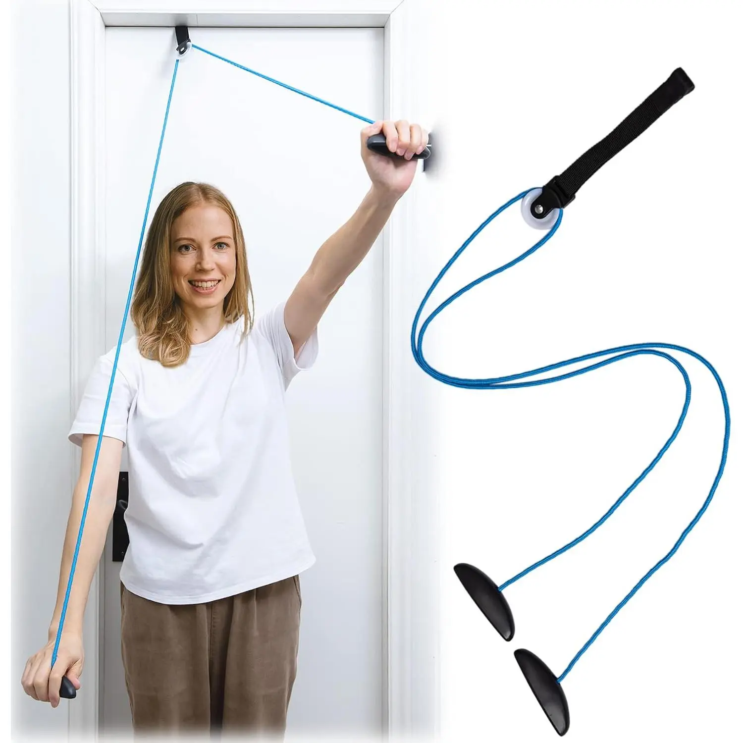 Shoulder Pulley Over The Door Physical Therapy System | Over-the-door exercise pulley designed for shoulder physical therapy exercises.