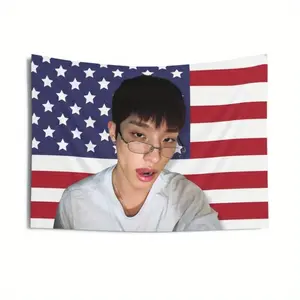 2D Flat, 1pc 1 P1Harmony Keeho Selfie American Tapestry, P1Harmony Tour 2025 K-Tapestry, P1H Killin It Merchandise, P1E Gift Idea, Birthday Gift And Concert Merchandise