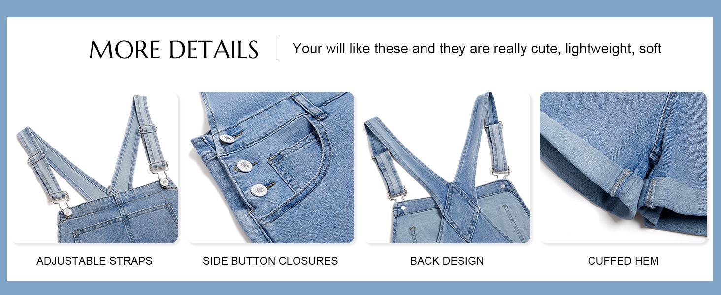 Danedvi Womens Denim Bib Overall Shorts Casual Classic Adjustable Straps Cuffed Hem Jean Shortalls Summer Outfits Blue Soft SpringStatements Danedvi Womens Denim Bib Overall Shorts Casual Classic Adjustable Straps Cuffed Hem Jean Shortalls Summer Outfits Blue Soft SpringStatements