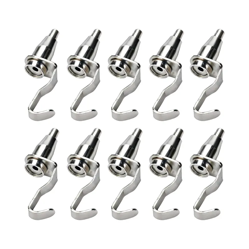 10-pack/Wire Adjustment Hooks 10 Pack, Stainless Steel Heavy Duty Wire Rope Hooks for Picture Hanging, Artwork & Light Fixture