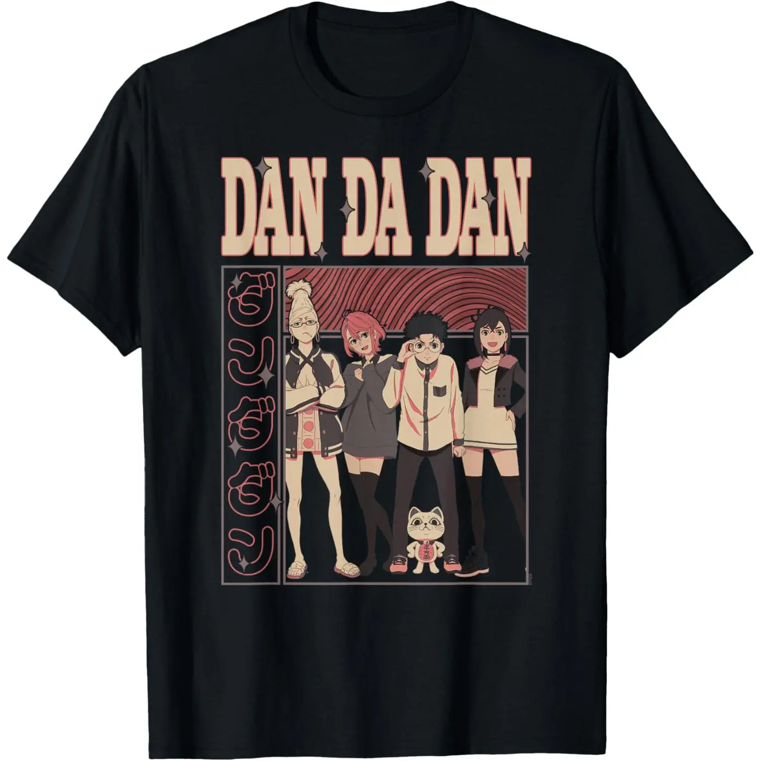 Men's Dan Da Dan Anime Graphic T-Shirt - Menswear Soft Breathable Polyester-Cotton Blend Short Sleeve Crew Neck Top for Casual Wear & Fitness, All Seasons
