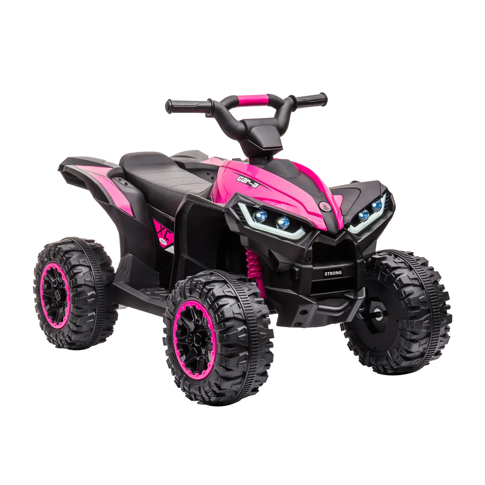 Garvee 12V Kids Ride-On ATV 4-Wheeler, Dual-Drive Battery Powered Quad w/ Parent Remote Control - High/Low Speed - LED Lights, Horn & Music - Foot Pedal, USB Port