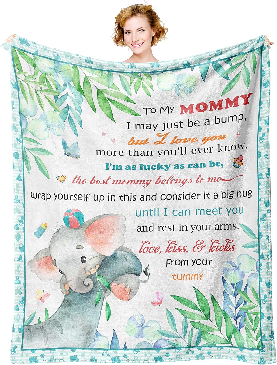 New Mom Gift, Blanket for Mom 60 x 50 inches (approx. 60 x 50 cm), Creative Gift for New Mothers, Best Gift for New Mom, New Pregnancy Gift for Mom, Gender Reveal Gift
