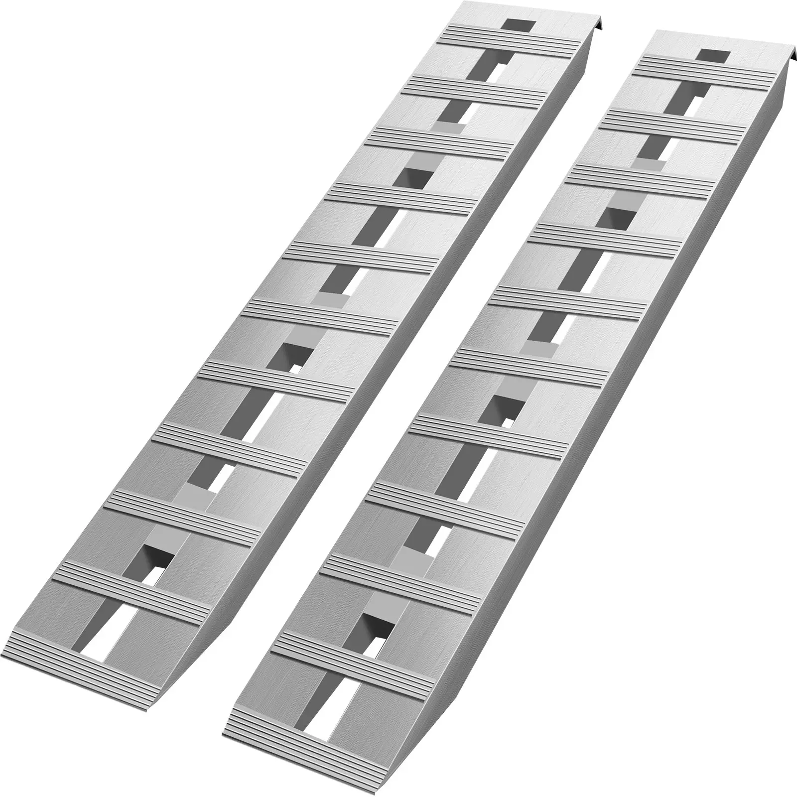 【DealsForYouDays】VEVOR Aluminum Trailer Ramps (1 Pair), 60"x12" Beavertail Hook End, 6000 lbs Deformation Resistance, Slip-Proof Pattern, Large Tread Design, for Dirt Bikes, Tractors, Bicycles