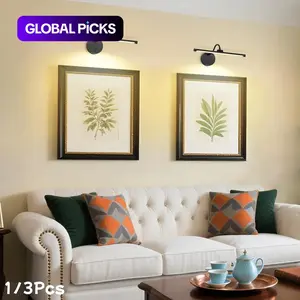 LED Wall Picture Light, USB Rechargeable Multifunctional Ambient Lighting with Wireless Remote Control, Customizable Lighting, Adjustable Color Temperature Art Display Lamp for Gallery, Living Room and Corridor, Home Decor Ambient Light