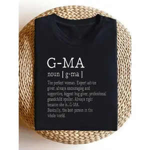 Funny Vintage Graphic Men'S T-Shirt G-Ma Definition T-Shirt Casual Crew Neck Short Sleeve Suitable for All Seasons Perfect Gift for Grandmother'S Birthday Gift