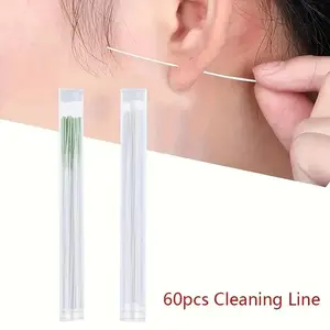 60pcs Ear Hole Cleaning Lines Set, Ear Hole Cleaner Tool, Earwax Cleaning Kit, Removes Dirt, Eliminates Odor, Prevents Blockage, Cleaning Supplies, Back to School