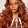 LEhan 24 Inch Various colors Body Wavy 13x6 Lace Frontal Wigs for Women, Gorgeous Fluffy Wigs without Bangs, Synthetic Heat Resistant HD Lace Front Wigs for Party, Daily Use