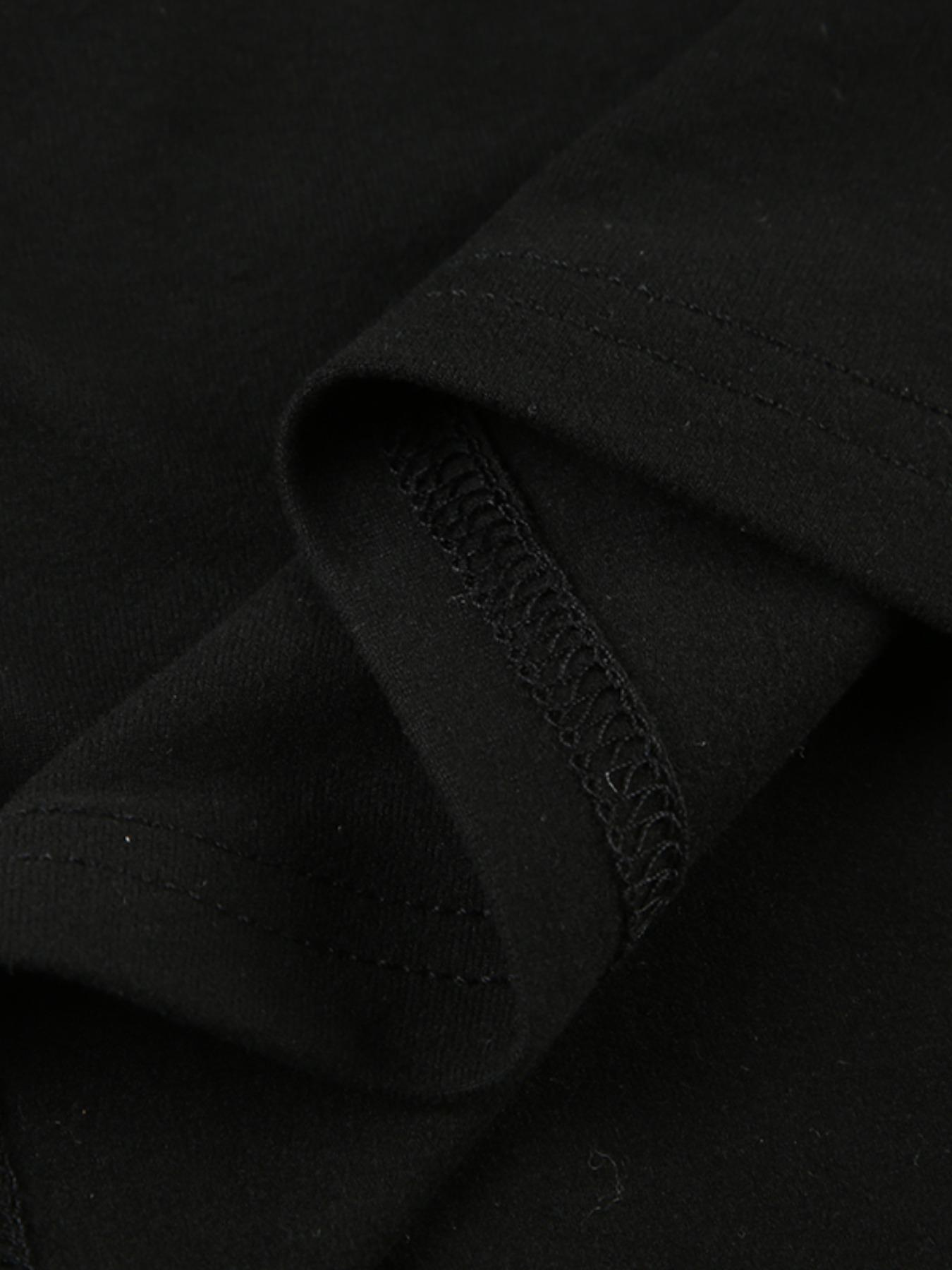 Women's Plain Ruched Cut Out Mock Neck Tee, Street Fashion Foldover Design Long Sleeve T-Shirt for Daily Holiday Vacation Outdoor Wear, Women Clothing for Fall