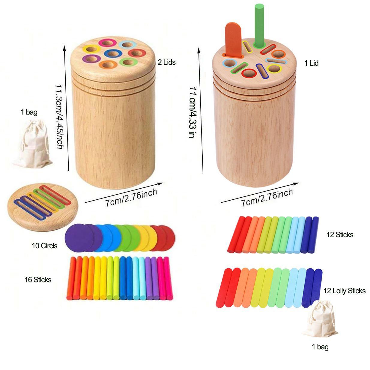 Wooden Educational Toy, 1 Set Montessori Colors Shape Sorting Toy, Shape Sorter, Learning Activities, Fine Motor Skills Sensory Toy, Play Sensory Activity Board, Multi Activity Playset, Preschool Busy Board
