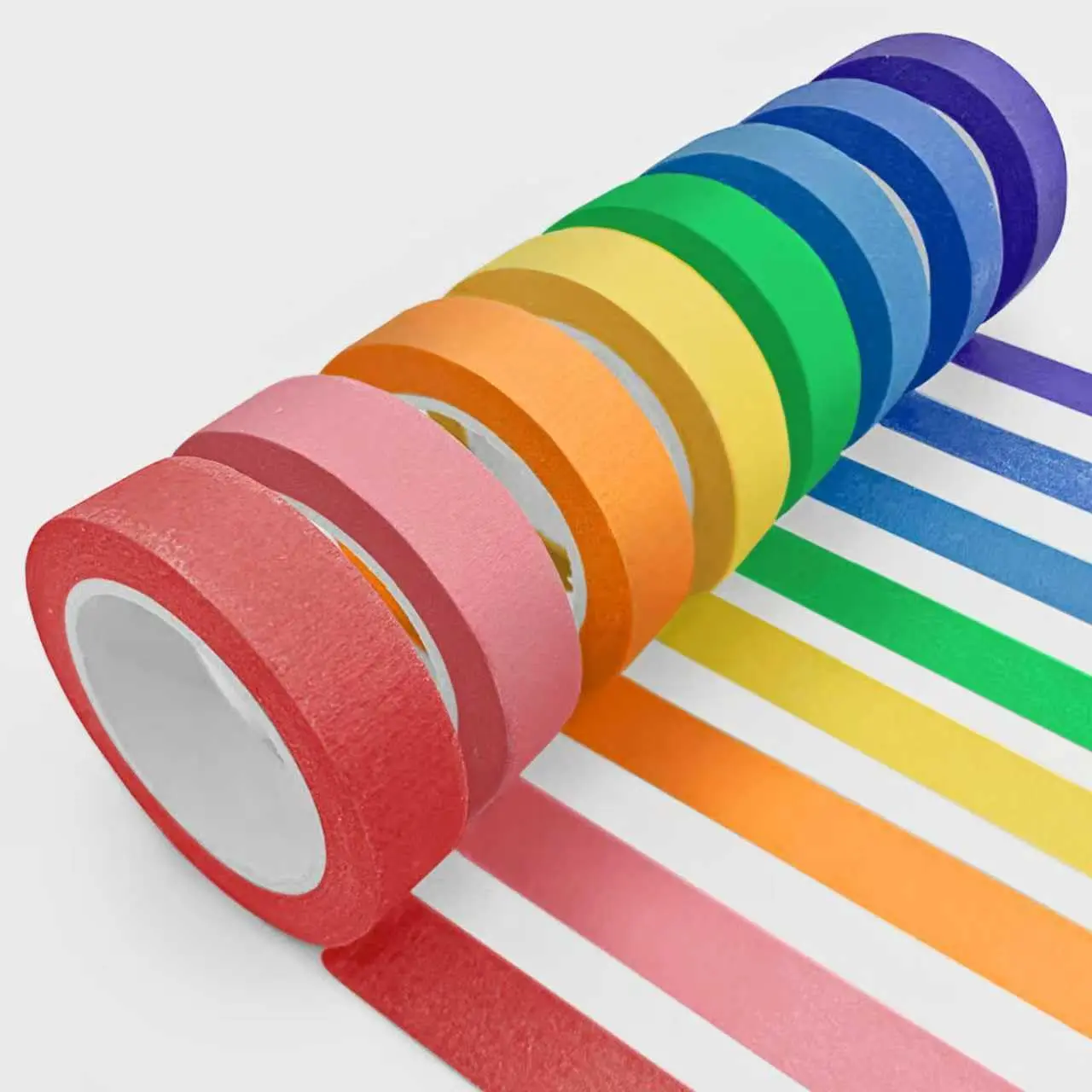 8 count Colored Masking Tape Thin Painters Tape Rainbow Colors Rolls For  | Art Supplies 1/2 inch  for Crafts Labeling DIY Decorative  Size