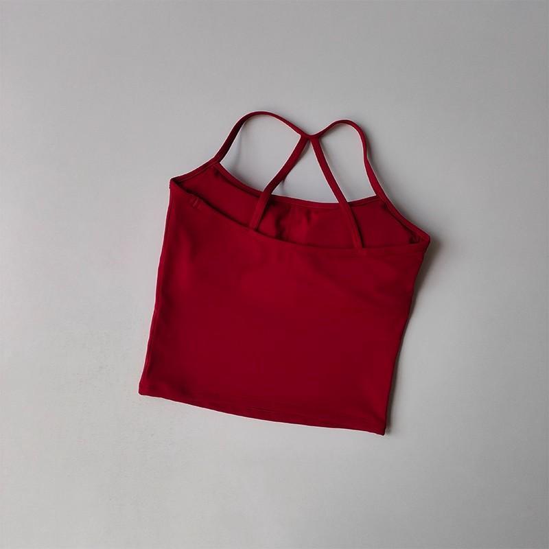 Women's Cross Back Yoga Sports Bra Gym Tank Top Push-Up Workout Bra Fitness Vest Comfortable 'Naked Feeling'Gym Bra Fitness Wear