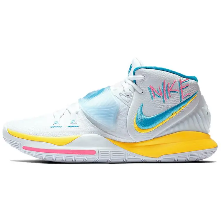 Nike Kyrie 6 Graffiti South Coast Basketball Shoes for Men and Women – Comfortable, Versatile, Candy-Colored, Mid-Top Verifiable, with credentials and supporting global authentication