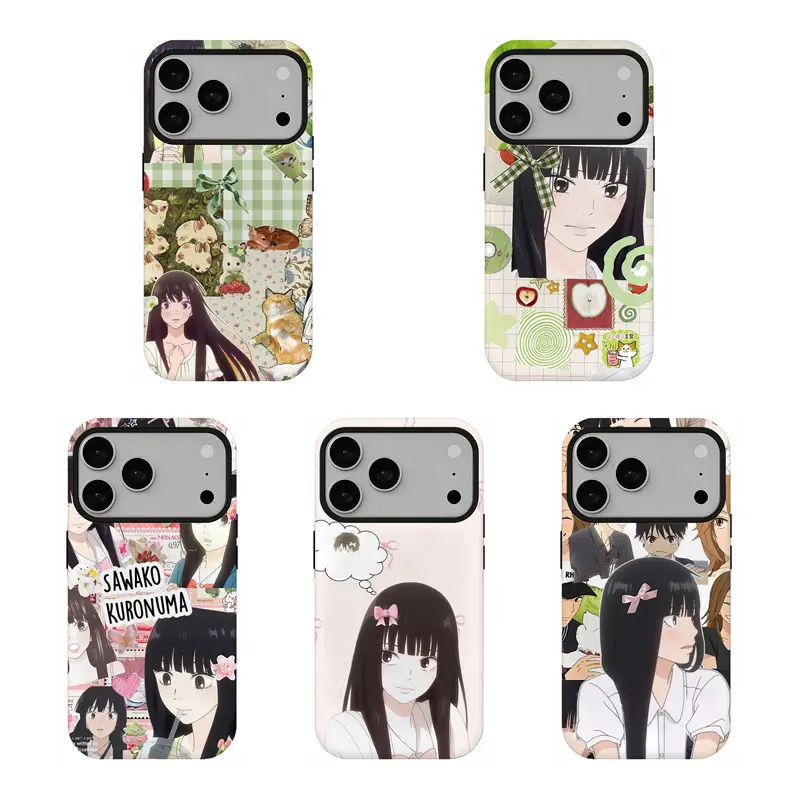 Kimmmi ni T0d0ke Saaawako Kuuuronuma Anime Phone Case,Cottagecore Cute Cartoon Scrapbook Soft Anti-Drop Case,for iPhone 17 16 15 14 13 12 11 8 7 for Samsung Series,Shockproof Protective Dual-Layer durable design phone case,perfect gift