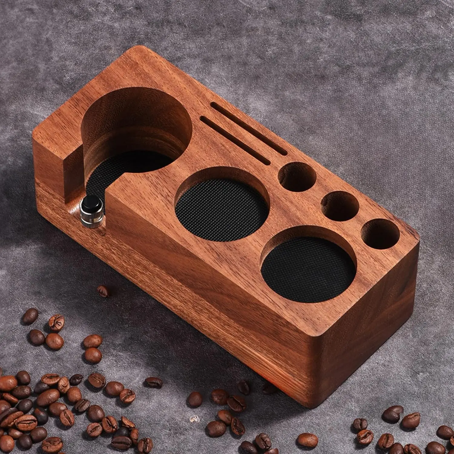 Espresso Tamping Station 58mm for  Machines | Barista Workstation with Tamper, Distributor, Normcore Counter Organizer, Portafilter Holder & Multi-Accessory Storage