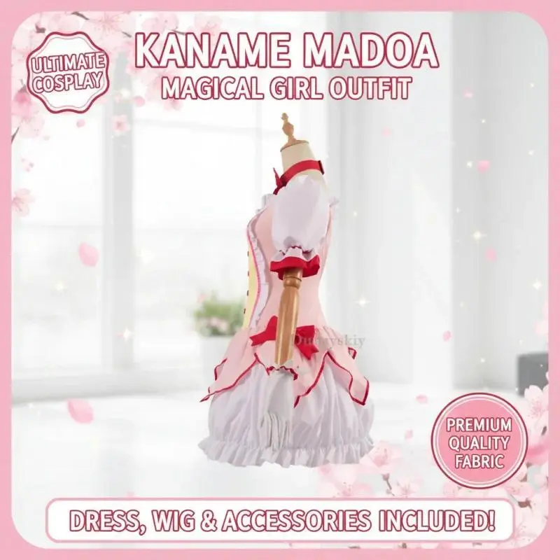 Anime Cosplay Kaname Madoka Magica Costume    Dress Wig 2026 Party Outfits Sets ◕ ‿ ◕