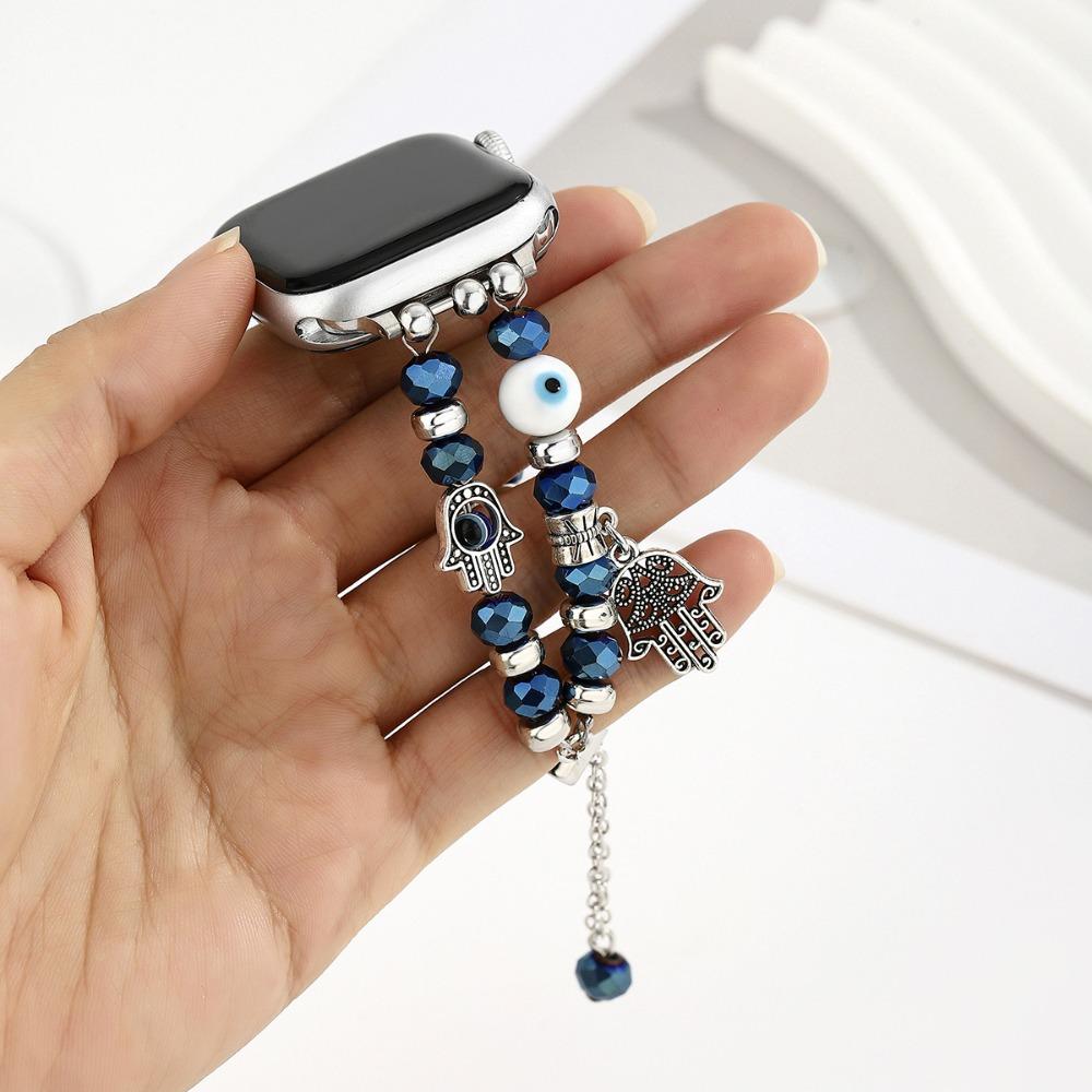 Colorful Beaded Apple Watch Band – Jewelry Style Bracelet Strap for 38–49mm (Series 2–9, SE), Fashion Women’s Design