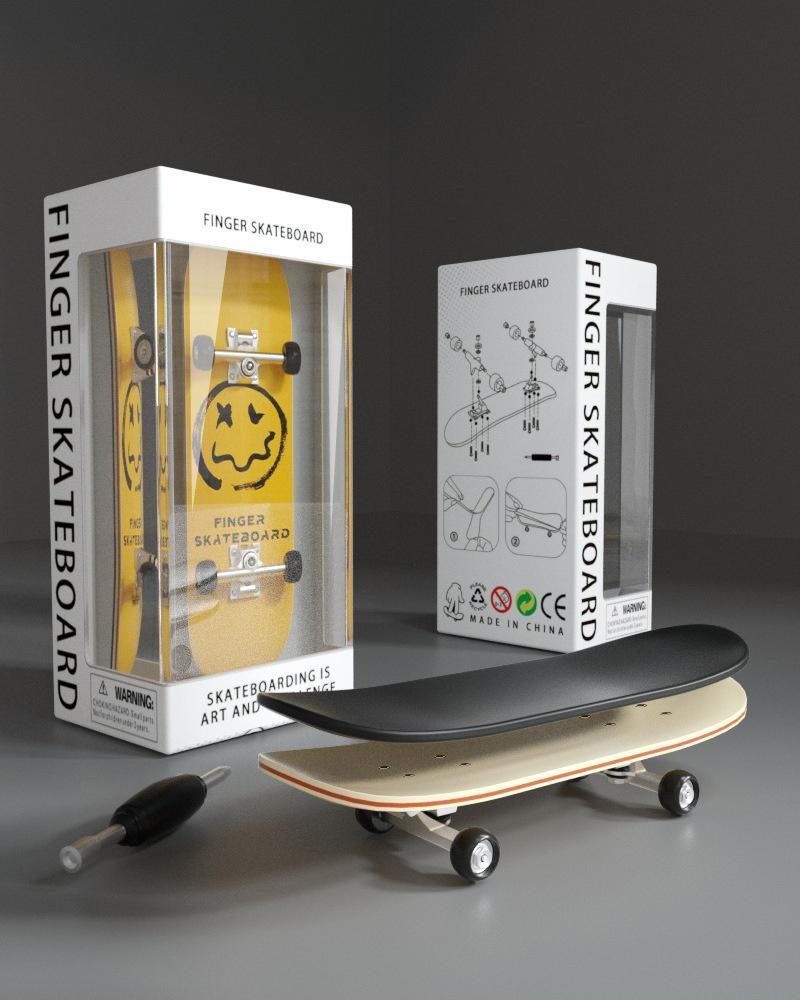 Pro Wooden Fingerboard DIY Kit| 5-Ply Maple Deck & High-Speed Bearing Wheels| Premium PU Grip Tape Mini Skateboard Desk Toy
