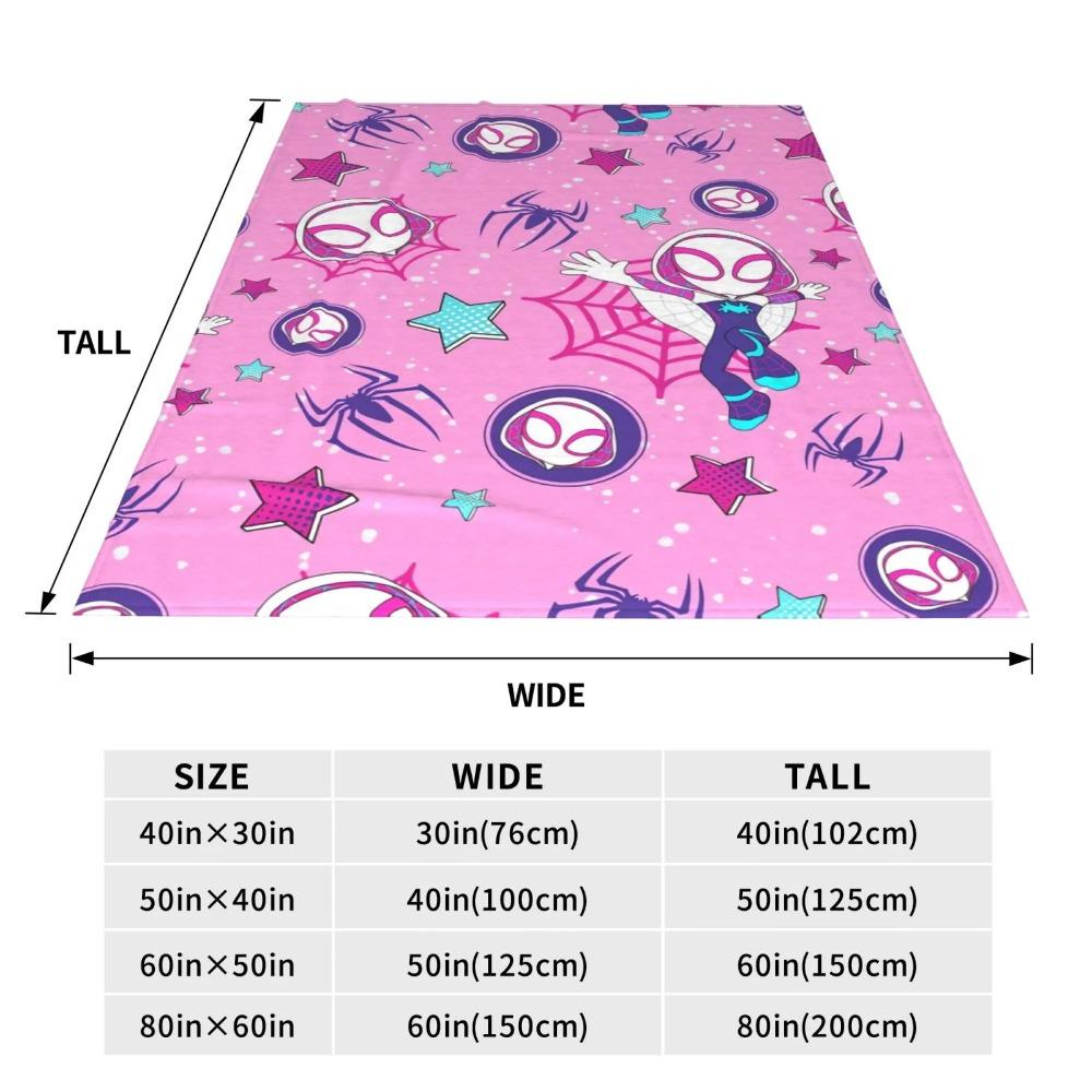 Ghost Spider Gwen BlanketCartoon Soft Blanket For Kids  All-Season Home Bedroom Bed Sofa Picnic Cover  Family Friends Perfect Gift Birthday Present