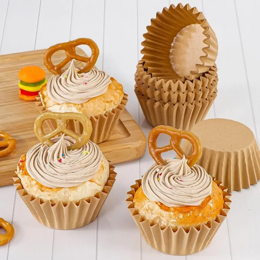 100/300 Pieces Standard Disposable Cupcake Liners, Odorless Oil-Proof Muffin Cups, Food Grade Baking Paper for Cakes and Pastries, Home Baking Supplies