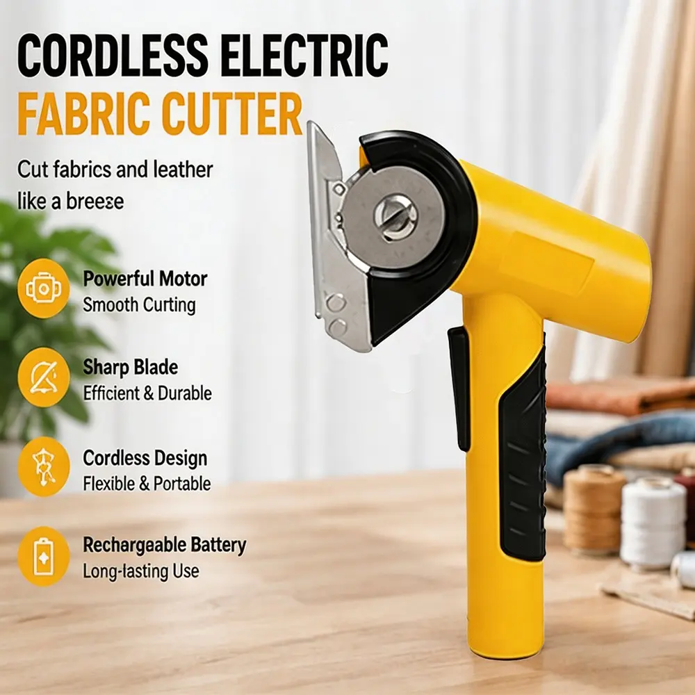 2026 New Rechargeable Cordless Electric Scissors, Cardboard Cutter, Fabric Shears, Carpet & Curtain Trimmer, Leather Trimming Tool