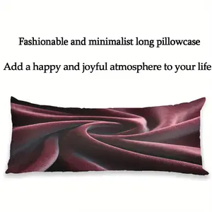 1pc-60*21inch Durable Burgundy Solid Velvet Long Pillowcase - Envelope-Style Back Opening, Fade Resistant, Excluding Pillow Core, Soft Luxurious Touch for Bedding, Bedroom Decor