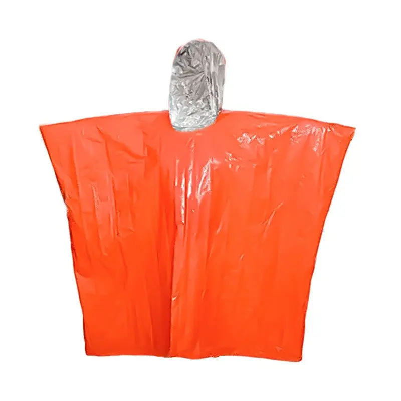 Outdoor Emergency Raincoat, Waterproof Rain Coat, Survival Gear for Camping, Warm and Insulated, Essential Outdoor Equipment, Rescue Blanket, Emergency Poncho, Full Body Cover, Rainproof